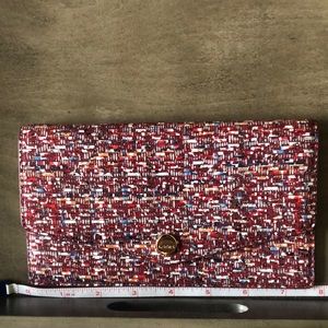 Lodis clutch wallet burgundy color